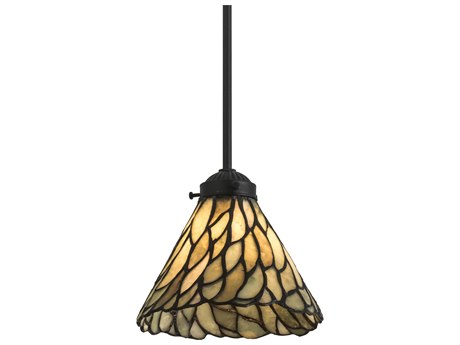 Meyda Willow 1-Light Black Mini Pendant