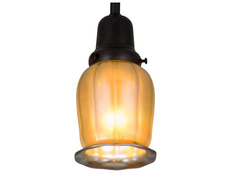 Meyda 1-Light Brown Glass Bell Mini Pendant