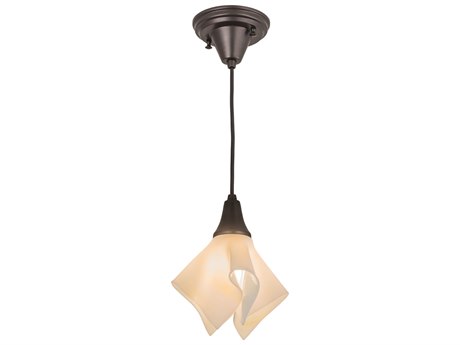 Meyda Handkerchief 1-Light Brown Glass Mini Pendant