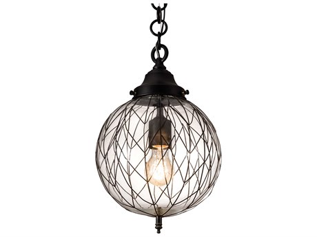 Meyda Bola 1-Light Black Globe Mini Pendant