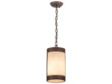 Meyda Cartier 1-Light Bronze Cylinder Mini Pendant