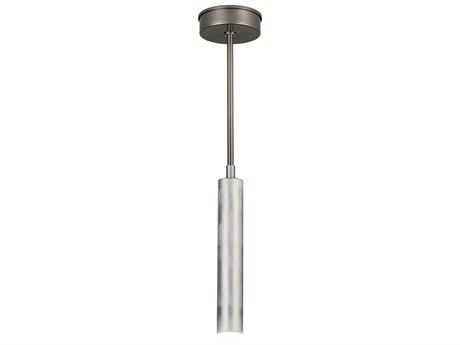 Meyda 1-Light Nickel LED Cylinder Mini Pendant