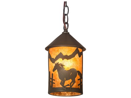 Meyda 1-Light Bronze Cylinder Mini Pendant