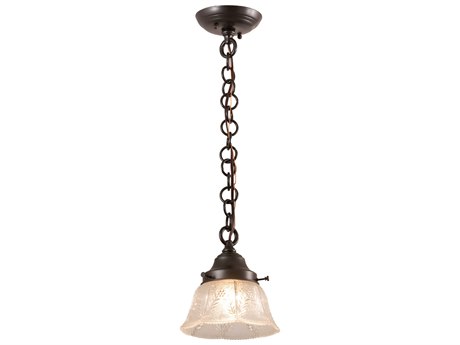 Meyda 1-Light Brass Glass Bowl Mini Pendant