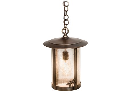 Meyda 1-Light Brass Glass Cylinder Geometric Mini Pendant