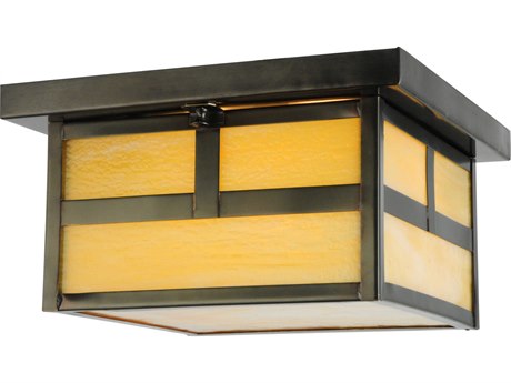 Meyda Tiffany Hyde Park T Mission Two-Light Outdoor Ceiling Light