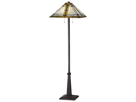 Meyda Nevada 63" Tall Bronze Tiffany Floor Lamp