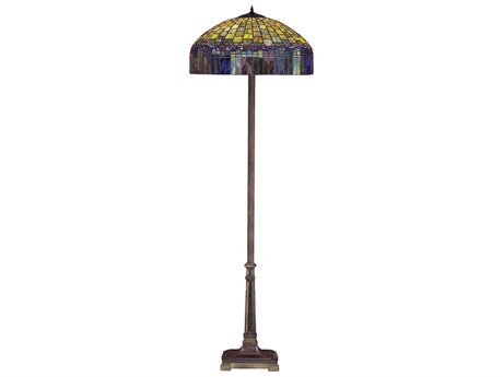 Meyda Candice 65" Tall Bronze Tiffany Floor Lamp