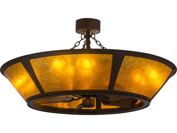 Meyda Van Erp Amber Mica 8-light Chandel-Air