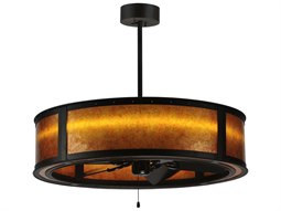 Meyda Smythe Craftsman Amber Mica LED 586-Light Chandel-Air Meyda Smythe Craftsman Amber Mica LED 586-Light Chandel-Air