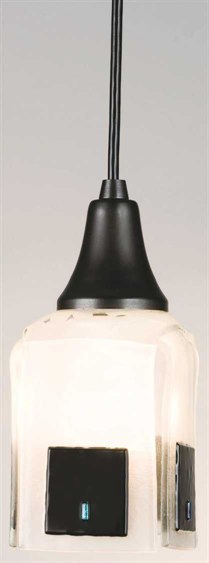 Meyda Metro Fusion 1-Light Brown Geometric Mini Pendant