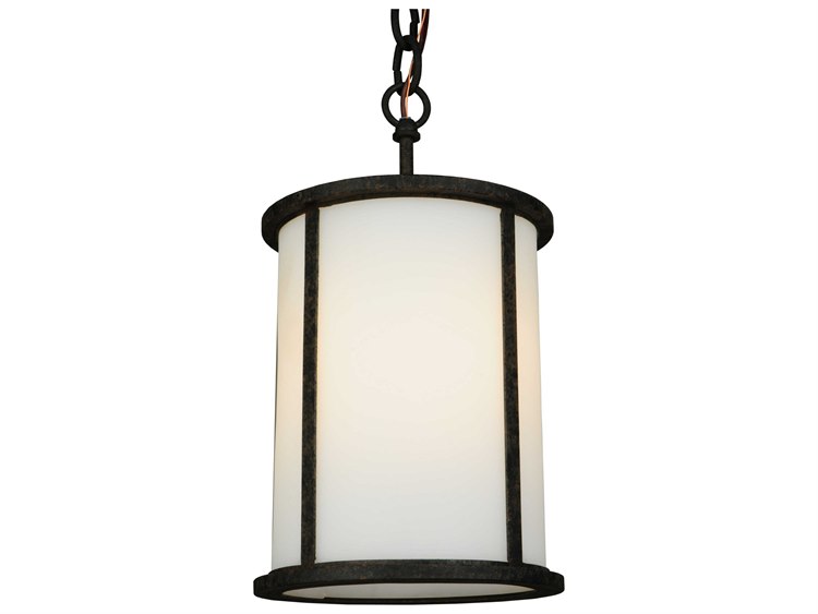 Meyda Mission 1-Light Brown Cylinder Mini Pendant