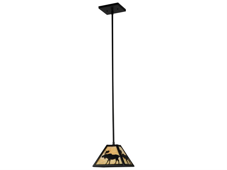 Meyda Lone Moose 1-Light Black Geometric Pendant