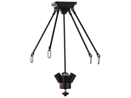 Meyda Simple Canopy 3 - Light Semi-Flush Mount Light with Rod