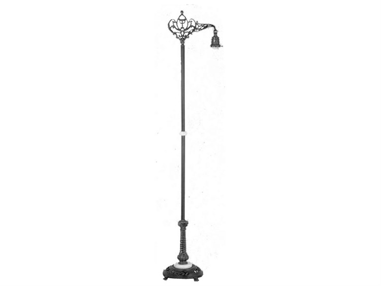 Meyda Footed Onyx Bridge Arm Floor Lamp