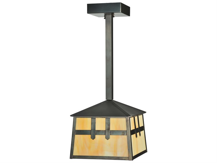 Meyda Mission 1-Light Brown Pendant