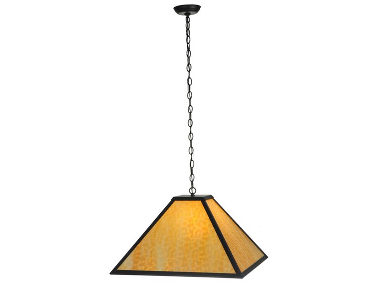 Meyda Mission 1-Light Black Geometric Pendant