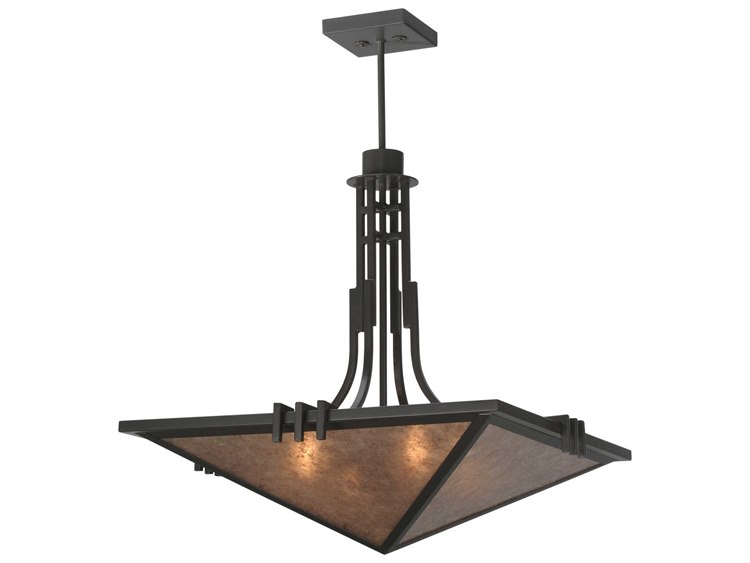 Meyda Mission 4-Light Bronze Pendant