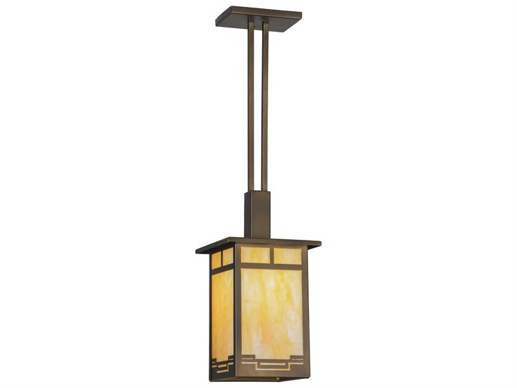 Meyda Mission 1-Light Copper Geometric Pendant
