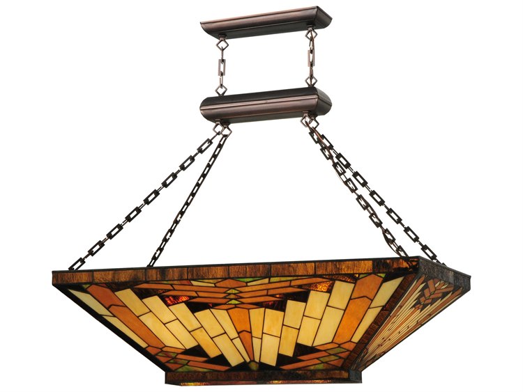 Meyda Nuevo Mission 9-Light Brown Bowl Pendant
