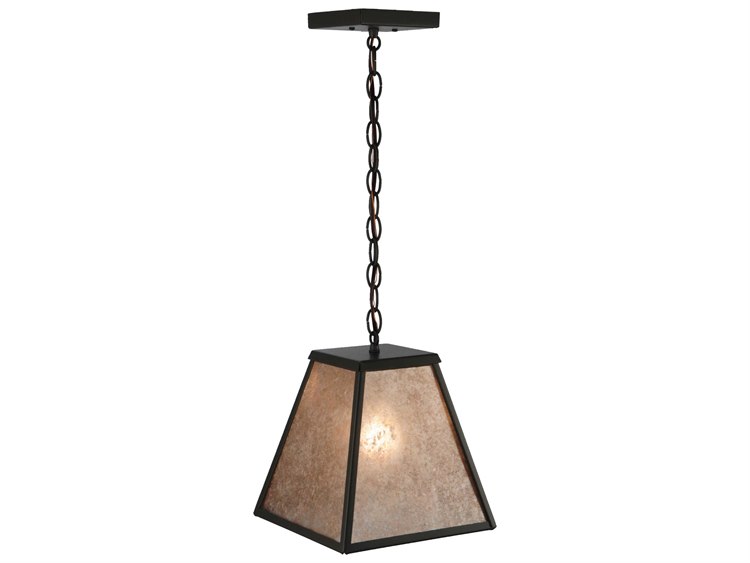 Meyda Mission 1-Light Bronze Geometric Pendant