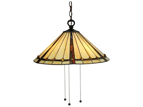 Meyda Belvidere 3-Light Brown Tiffany Pendant
