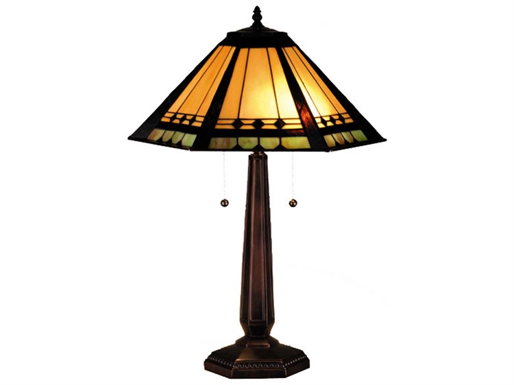 Meyda Albuquerque Bronze Tiffany Table Lamp