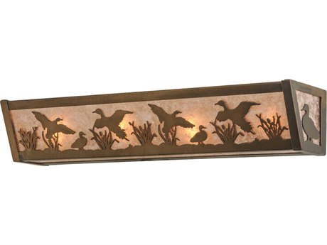 Meyda Ducks In Flight 24" Wide 4-Light Copper Vanity Light