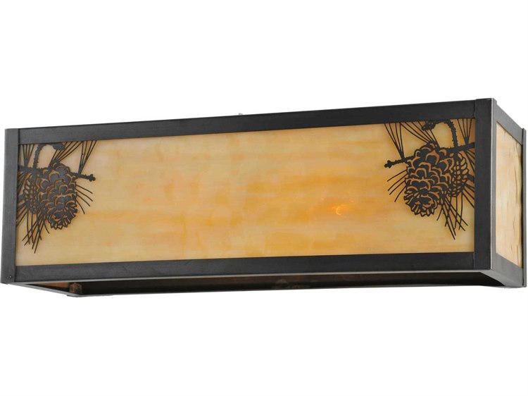 Meyda Mission 2-Light Brown Wall Sconce
