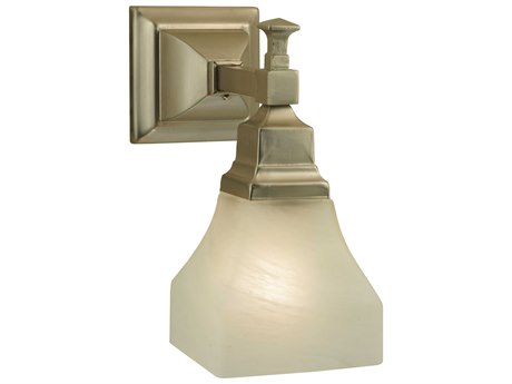 Meyda Mission 10" Tall 1-Light Gray Glass Wall Sconce