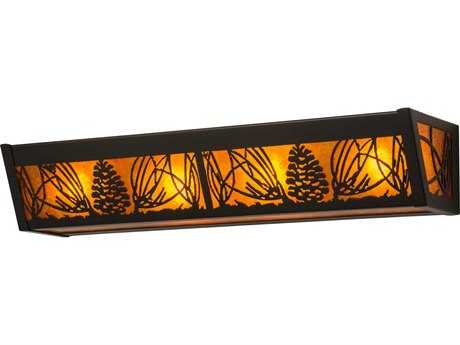 Meyda Mountain Pine Timeless Bronze amber Wall Sconce
