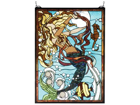 Meyda Mermaid of The Sea Stained Glass Window