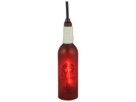 Meyda Nautical 1-Light Black Glass Mini Pendant