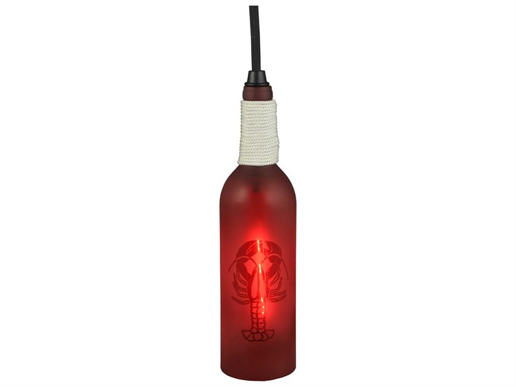 Meyda Nautical 1-Light Black Glass Mini Pendant