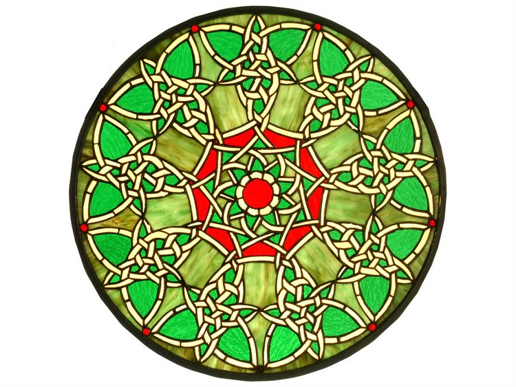 Meyda Knotwork Trance Medallion Stained Glass Window