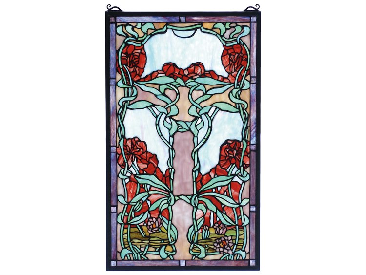 Meyda Nouveau Lily Stained Glass Window