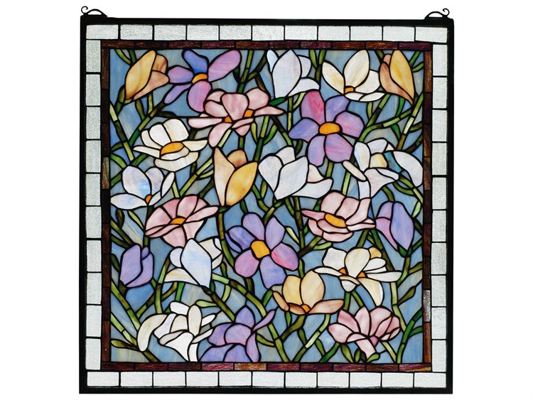 Meyda Sugar Magnolia Stained Glass Window