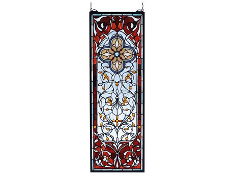 Meyda Versailles Quatrefoil Stained Glass Window