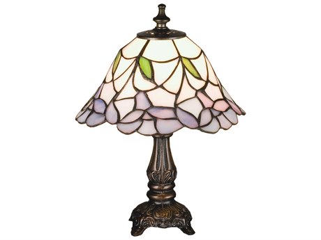 Meyda Daffodil Bell Mini Bronze Tiffany Table Lamp