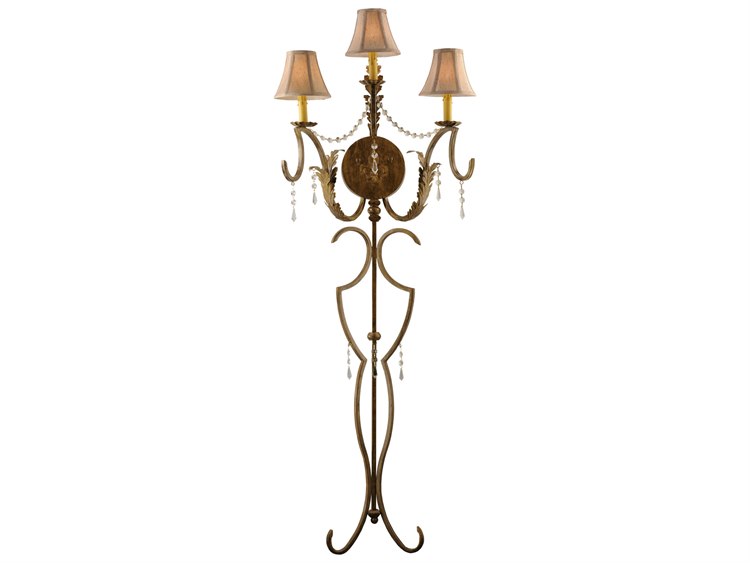 Meyda Nouveau 3-Light Gold Wall Sconce