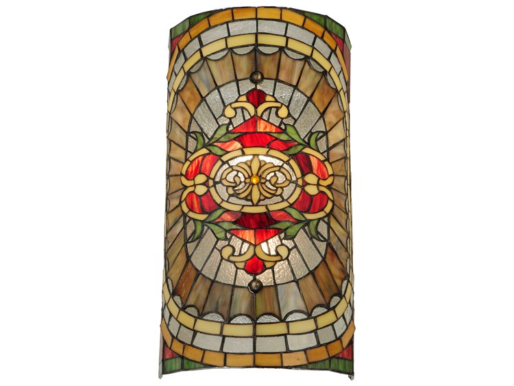 Meyda Regal Splendor 2-Light Brown Tiffany Wall Sconce