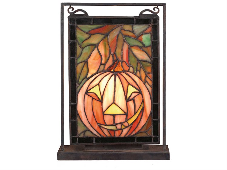 Meyda Jack O'Lantern Lighted Mini Tabletop Window