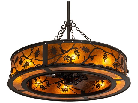 Meyda Oak Leaf & Acorn 8-Light 45" Ceiling Fan