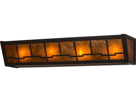 Meyda Old Forge 24" Wide 4-Light Bronze Vanity Light