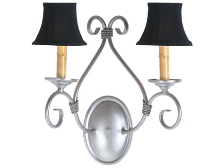 Meyda Olivia 2-Light Black Pewter Wall Sconce