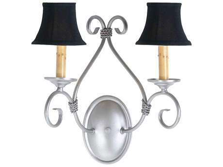 Meyda Olivia 2-Light Pewter Wall Sconce