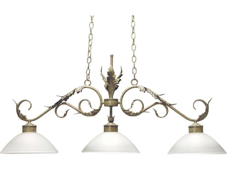 Meyda Orleans 3-Light White Glass Bowl Island Pendant