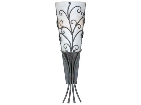 Meyda Panthea 2-Light White Gray Wall Sconce