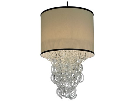 Meyda Lucy 4-Light Off White Drum Pendant