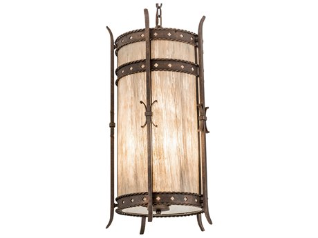 Meyda Stanza 4-Light Brown Glass Cylinder Pendant